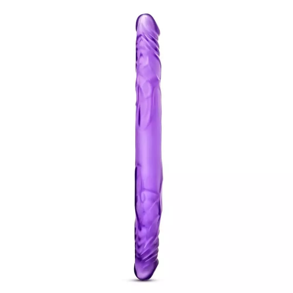B Yours 14 inch Double Dildo In Purple